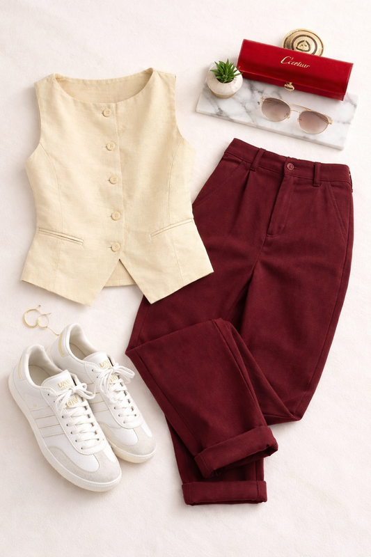 Total Look Aura Bordeaux